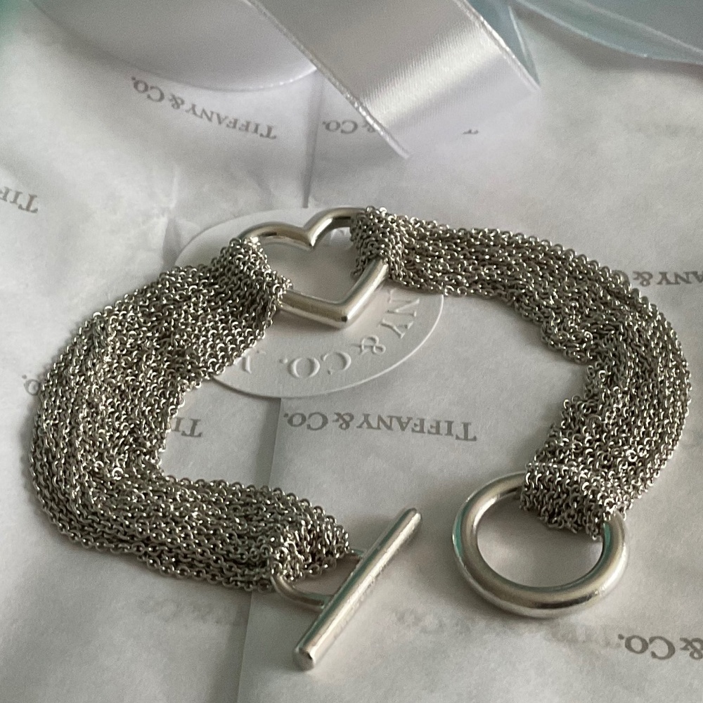 Tiffany multi strand heart bracelet